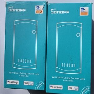 SONOFF Wi‑Fi Smart Ceiling Fan Light Controller - Teal Box
